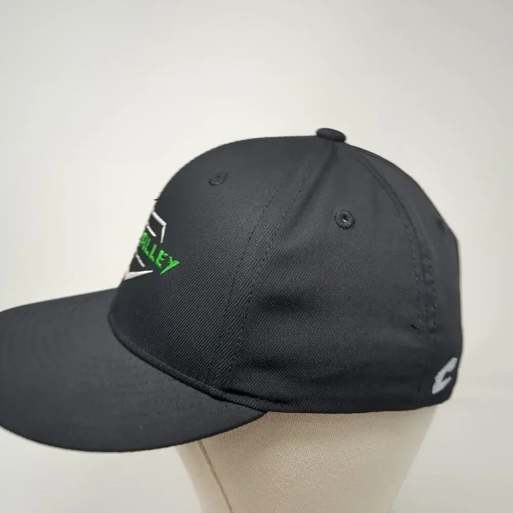 Champro Baseball Cap Black M West Valley Embroidered Stretch Fit Grey Under Hat